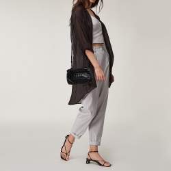 Pre Owned حقيبة كروس جيفنشي ميني باندورا جلد نقش تمساح أسود