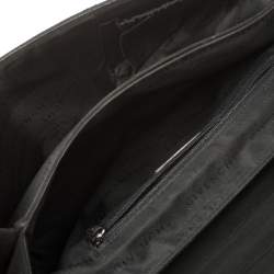 Pre Owned Givenchy Black Canvas And Leather Flap Shoulder Bag