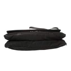 Pre Owned Givenchy Black Canvas And Leather Flap Shoulder Bag