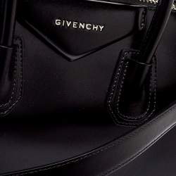 Pre Owned Givenchy Black Smooth Leather Small Antigona Satchel