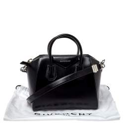Pre Owned Givenchy Black Smooth Leather Small Antigona Satchel