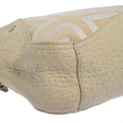 مملوكة مسبقًا Givenchy Cream/White Monogram Canvas And Leather Tassel Baguette