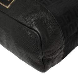 Pre Owned Givenchy Black Monogram Canvas and Leather Hobo