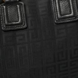 Pre Owned Givenchy Black Monogram Canvas and Leather Hobo