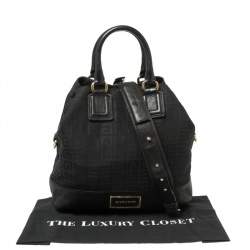 Pre Owned Givenchy Black Monogram Canvas and Leather Hobo
