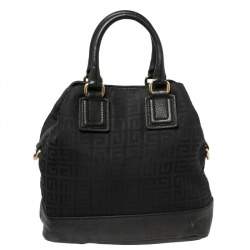 Pre Owned Givenchy Black Monogram Canvas and Leather Hobo