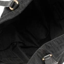 Pre Owned Givenchy Black Monogram Canvas and Leather Hobo