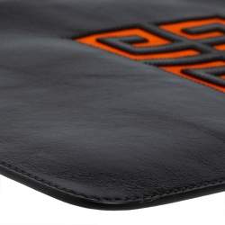 Pre Owned حقيبة كلتش جيفنشي سحاب جلد أسود