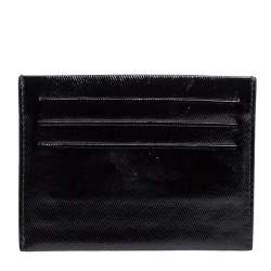 Givenchy Black Patent Leather Stars And Stripes Print Cardholder