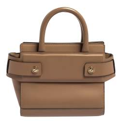 Pre Owned حقيبة كروس جيفنشي نانو هوريزون جلد بيج