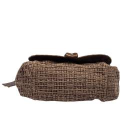 Givenchy Metallic Brown Monogram Fabric and Leather Messenger