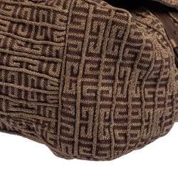 Givenchy Metallic Brown Monogram Fabric and Leather Messenger