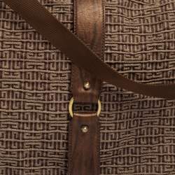 Givenchy Metallic Brown Monogram Fabric and Leather Messenger