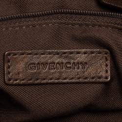 Givenchy Metallic Brown Monogram Fabric and Leather Messenger
