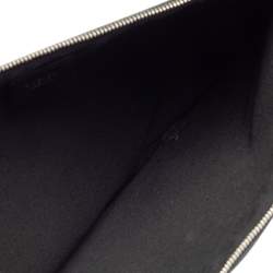 Pre Owned حقيبة كلتش جيفنشي مطبوعة جلد لامعة سوداء