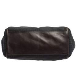 Givenchy Black/Brown Monogram Canvas and Leather Tote