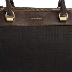 Givenchy Black/Brown Monogram Canvas and Leather Tote