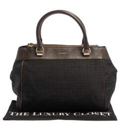 Givenchy Black/Brown Monogram Canvas and Leather Tote