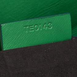 Pre Owned Givenchy Green Leather Medium Pandora Box Bag
