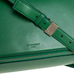 Pre Owned Givenchy Green Leather Medium Pandora Box Bag
