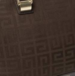 مملوكة مسبقًا حقيبة ساتشل جيفنشي جلد وكانفاس مونوغرامي بني شيكولاته