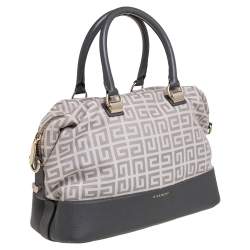 Givenchy Beige/Grey Monogram Canvas and Leather Satchel