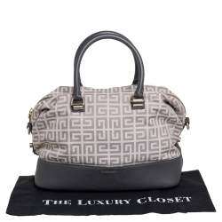 Givenchy Beige/Grey Monogram Canvas and Leather Satchel