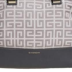 Givenchy Beige/Grey Monogram Canvas and Leather Satchel