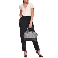 Givenchy Beige/Grey Monogram Canvas and Leather Satchel