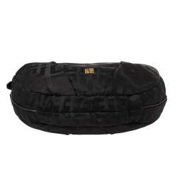 Pre Owned Givenchy Black Monogram Canvas and Leather Hobo