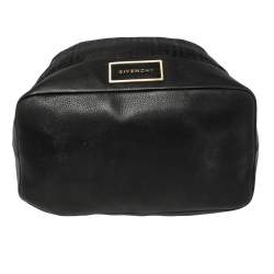 Pre Owned Givenchy Black Monogram Canvas and Leather Bucket Hobo
