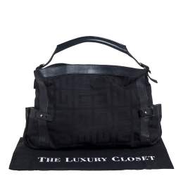 Givenchy Black Signature Canvas and Leather Satchel