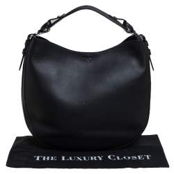 Pre Owned Givenchy Black Leather Medium Obsedia Hobo