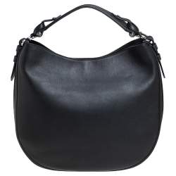 Pre Owned Givenchy Black Leather Medium Obsedia Hobo