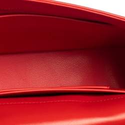 Pre Owned حقيبة كتف جيفنشي جلد أحمر ذات قلاب