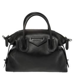 Pre Owned Givenchy Black Leather Small Antigona Satchel