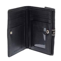 Pre Owned Givenchy Black Monogram Fabric and Leather French Wallet