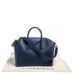Pre Owned Givenchy Blue Leather Medium Antigona Satchel 