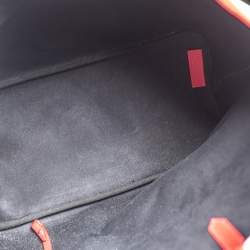 Pre Owned حقيبة يد جيفنشي أنتيغونا شوبر جلد وكانفاس مقوى طباعة بامبي أحمر