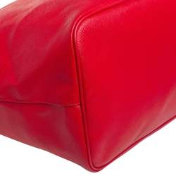 Pre Owned حقيبة يد جيفنشي أنتيغونا شوبر جلد وكانفاس مقوى طباعة بامبي أحمر