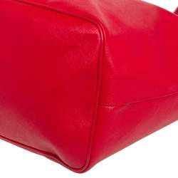 Pre Owned حقيبة يد جيفنشي أنتيغونا شوبر جلد وكانفاس مقوى طباعة بامبي أحمر