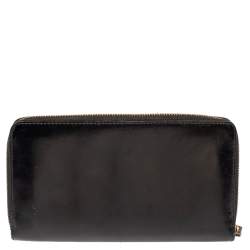 Pre Owned Givenchy Black Leather Antigona Zip Around Wallet