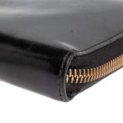 Pre Owned Givenchy Black Leather Antigona Zip Around Wallet
