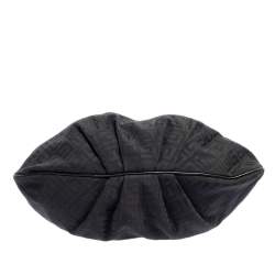 Pre Owned Givenchy Black Monogram Canvas And Leather Flap Hobo