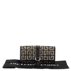 Givenchy Black/Grey Monogram Canvas and Leather Continental Wallet