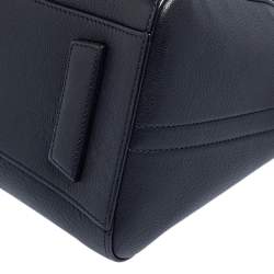 Pre Owned Givenchy Navy Blue Leather Small Antigona Satchel