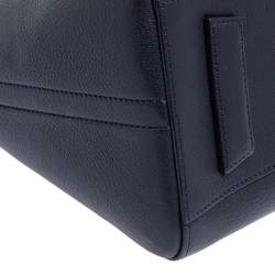 Pre Owned Givenchy Navy Blue Leather Small Antigona Satchel