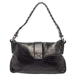 Pre Owned Givenchy Black Leather Baguette