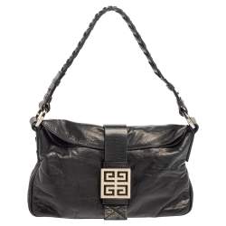 Pre Owned Givenchy Black Leather Baguette