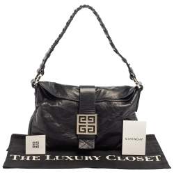 Pre Owned Givenchy Black Leather Baguette